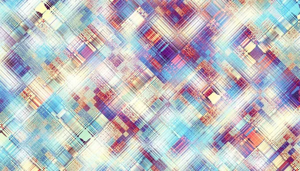 Abstract Digital Fractal Pattern Horizontal Orientation Grunge Abstract Texture — Stock Photo, Image