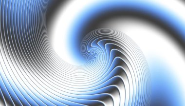 Soyut dijital fraktal model. Soyut fütüristik görüntü. Yatay yönelim.