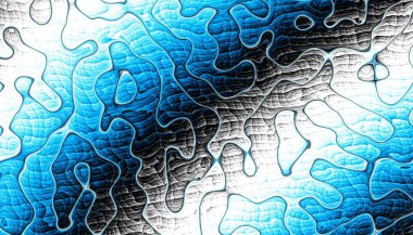 Soyut dijital fraktal model. Dalgalı doku.