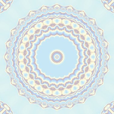 Soyut dijital fraktal model. Yuvarlak mandala dekoratif desen.