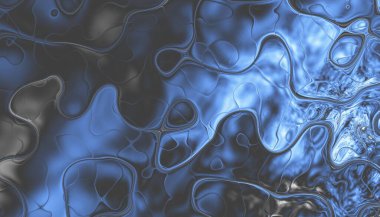 Soyut dijital fraktal model. Soyut fütüristik görüntü. Yatay yönelim.