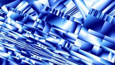 Soyut dijital fraktal model. Düşük polimerli doku.