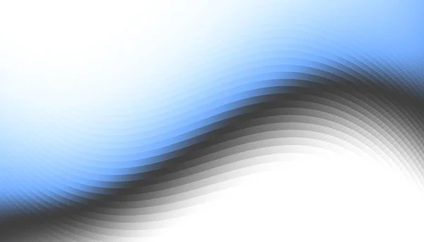 Abstrakti Digitaalinen Fraktaalikuvio Vaakasuuntainen Kaareva Sininen Viiva Valkoisella Taustalla — kuvapankkivalokuva