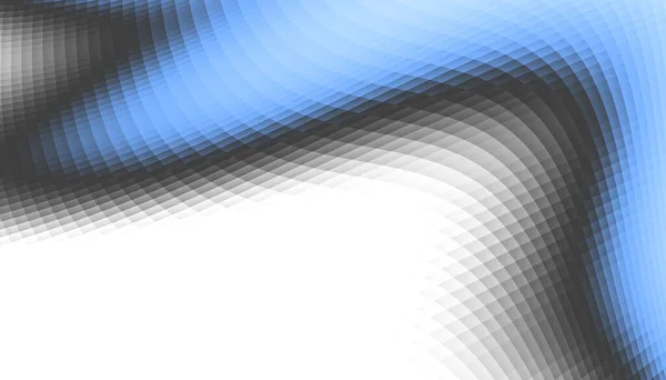Абстрактний Цифровий Фрактальний Візерунок Горизонтальна Орієнтація Вигнута Синя Лінія Білому — стокове фото