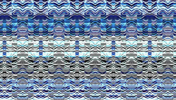 Patrón Fractal Digital Abstracto Orientación Horizontal Textura Ornamental Geométrica Abstracta — Foto de Stock