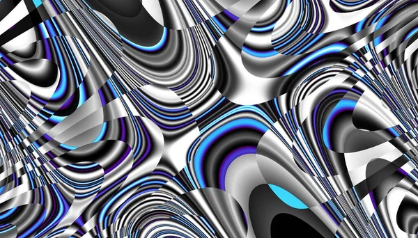 Abstract Digitaal Fractal Patroon Abstract Futuristisch Beeld Horizontale Oriëntatie Lage — Stockfoto