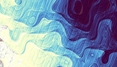 Soyut dijital fraktal model. Yatay oryantasyon. Dalgalı doku.