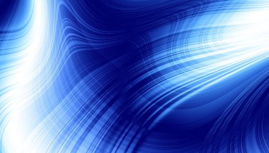 Soyut dijital fraktal model. Mavi dalgalı desen. Yumuşak ince çizgi dokusu.