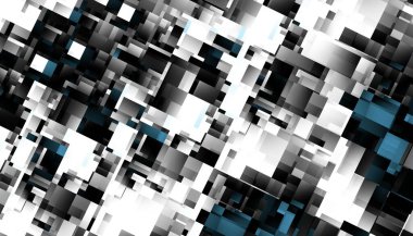 Soyut dijital fraktal model. Soyut geleceksel teknoloji görüntüsü.