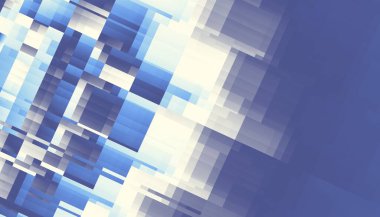 Soyut dijital fraktal model. Yatay oryantasyon. Soyut geleceksel geometrik resim.