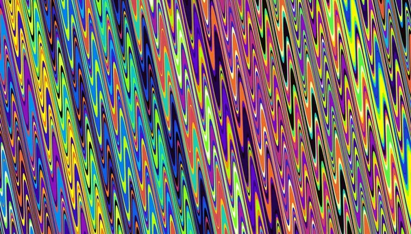 Padrão Fractal Digital Abstracto Textura Ondulada Psicodélica — Fotografia de Stock