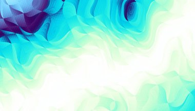 Soyut dijital fraktal model. Yatay yönelim.