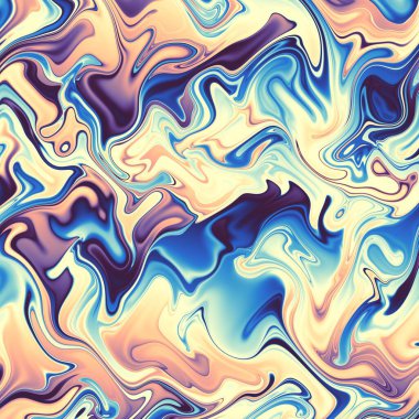 Soyut dijital fraktal model. Psikedelik dalgalı doku.