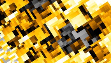 Soyut dijital fraktal model. Yatay oryantasyon. Soyut fütürist geometrik görüntü. Düşük poli biçiminde geometrik desen.