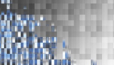 Soyut dijital fraktal model. Yatay oryantasyon. Düşük poli biçiminde geometrik desen.