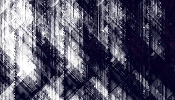 Padrão Fractal Digital Abstracto Orientação Horizontal Imagem Geométrica Futurista Abstrata — Fotografia de Stock