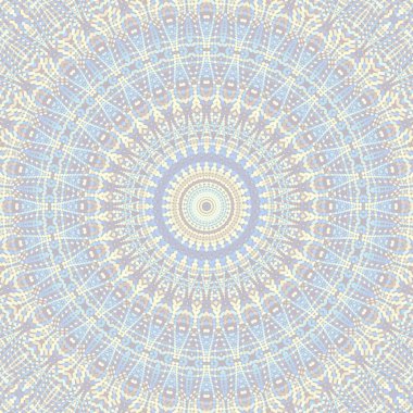  Soyut dijital fraktal model. Yuvarlak mandala dekoratif desen.