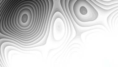 Soyut dijital fraktal model. Malzeme tasarım tarzında dalgalı bir doku. Beyaz arkaplanda eğri çizgiler.