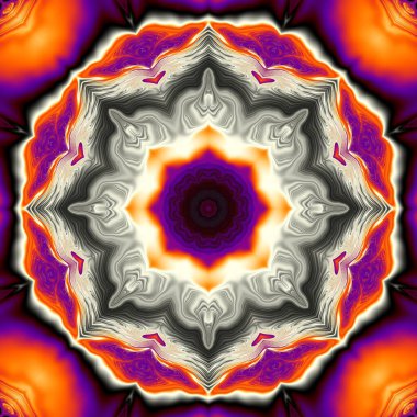 Soyut dijital sanat fraktal deseni. Uzay mandala deseni. Esrarengiz yoga soyut geçmişi.