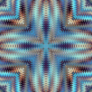 Soyut dijital sanat fraktal deseni. Simetrik geometrik desen.