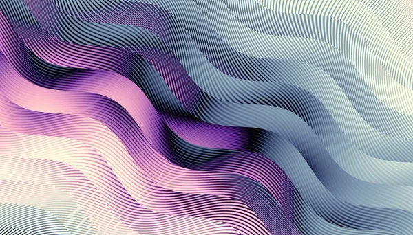Abstraktes Digitales Fraktalmuster Wellenförmige Textur — Stockfoto