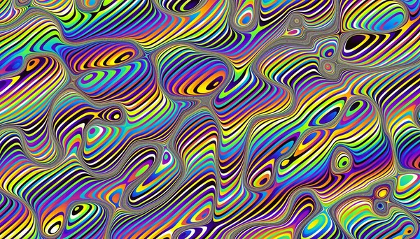 Soyut dijital fraktal model. Psikedelik dalgalı doku.