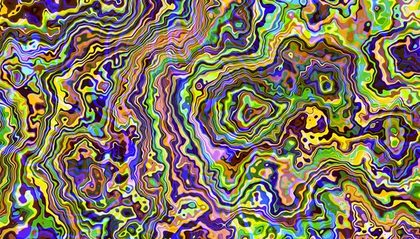 Abstract Digitaal Fractal Patroon Psychedelische Golvende Textuur Imitatie Van Marmeren — Stockfoto