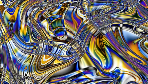Soyut Dijital Fraktal Model Psikedelik Dalgalı Doku Plazma Yüzeyi Plasma — Stok fotoğraf