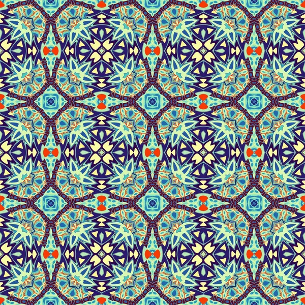 Abstraktní Vzorec Čtvercové Ornamentální Pravidelné Pozadí Bezproblémový Vzorec Vintage Mosaic — Stock fotografie