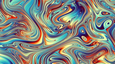 Soyut model. Psikedelik dalgalı doku. Görünüm oranı 16: 9 olan yatay arkaplan