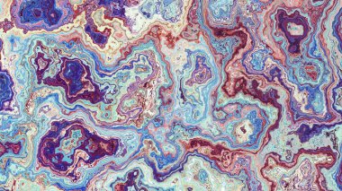 Soyut dijital fraktal model. Mermer dokusunun taklidi. Görünüm oranı 16: 9 olan yatay arkaplan