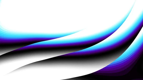 Абстрактний Фрактальний Візерунок Цифрового Мистецтва Виразна Вигнута Синя Лінія Білому — стокове фото