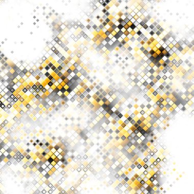 Soyut dijital fraktal model. Kare mozaik sanat deseni.