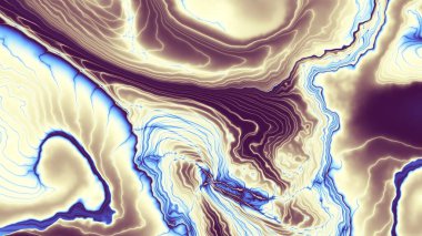 Soyut dijital fraktal model. Görünüm oranı 16: 9 Psikedelik mermer desenli yatay arkaplan.