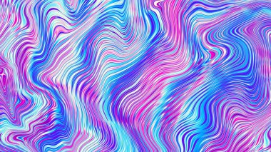 Soyut dijital fraktal model. Yatay arkaplan ve görünüm oranı 16: 9. Psikedelik dalgalı doku.