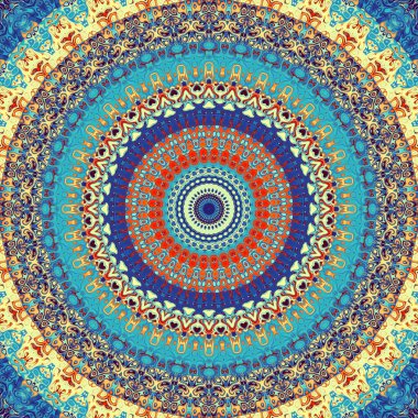 Soyut dijital fraktal model. Soyut klasik mandala