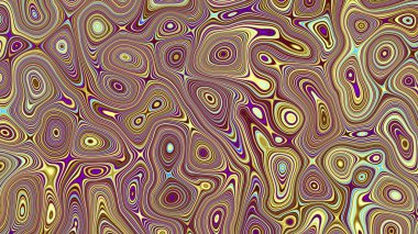 Soyut dijital fraktal model. Psikedelik dalgalı doku. Görünüm oranı 16: 9 olan yatay arkaplan