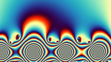 Soyut dijital fraktal model. Soyut geometrik doku. Görünüm oranı 16: 9 olan yatay arkaplan