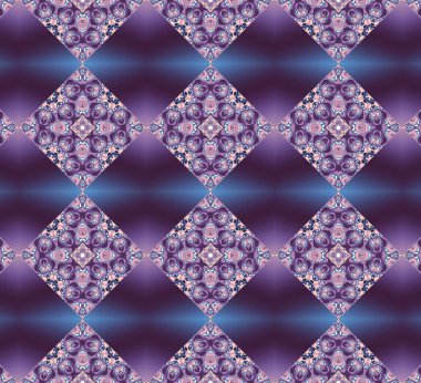 Kusursuz kare mozaik sanat modeli. Soyut simetrik vintage süsleme.