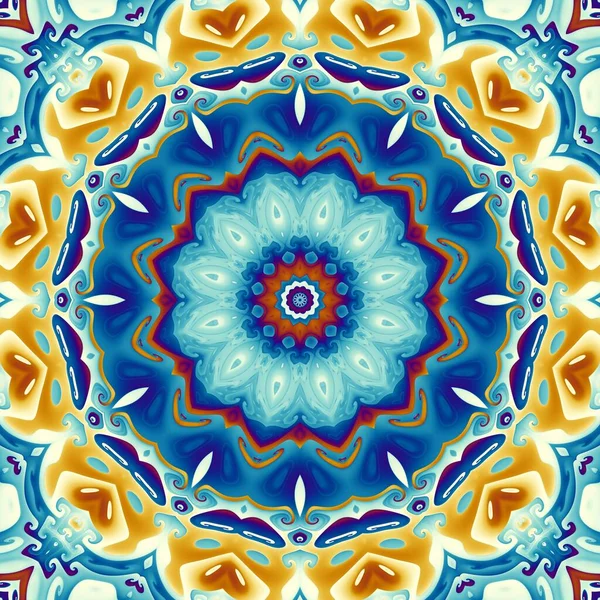 Digitalt Fraktalmönster Abstrakt Bakgrund Abstrakt Mandala — Stockfoto