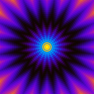 Soyut dijital fraktal model. Renkli kozmik soyut mandala