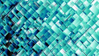 Soyut dijital fraktal model. Geometrik mozaik fütüristik teknoloji modeli. Görünüm oranı 16: 9 olan yatay arkaplan