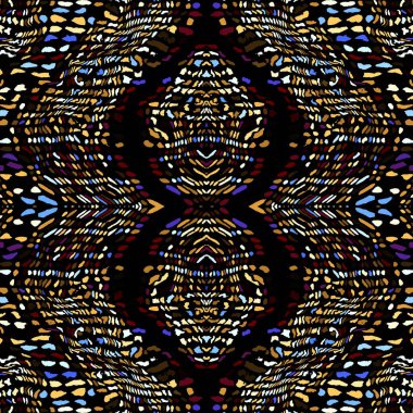 Soyut dijital fraktal model. Kusursuz kabile etnik kalıbı.