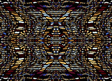 Soyut dijital fraktal model. Soyut etnik kabile modeli.