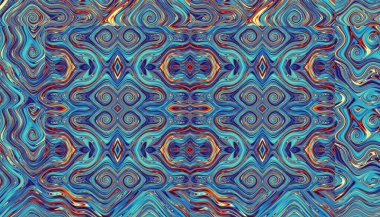 Soyut dijital geometrik desen. Yatay oryantasyon. Soyut klasik süs dokusu.