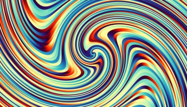 Soyut dijital fraktal model. Psikedelik dalgalı doku.