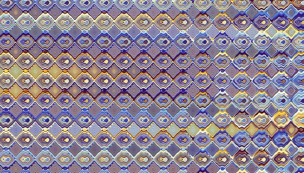 Abstract Digitaal Geometrisch Patroon Horizontale Oriëntatie Abstracte Vintage Sierlijke Textuur — Stockfoto