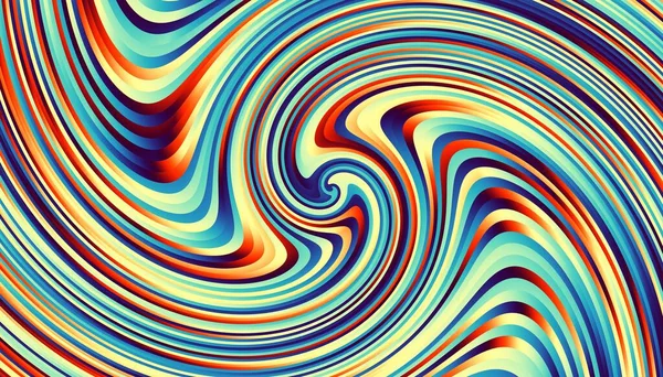 Abstract Digital Fractal Pattern Psychedelic Wavy Texture — Stock Photo, Image