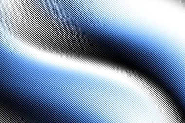 Soyut dijital fraktal model. Yatay oryantasyon. Beyaz arka planda çarpık mavi çizgiler. Dalgalı doku.