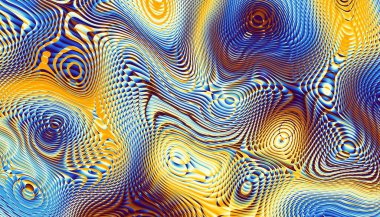 Soyut dijital fraktal model. Psikedelik dalgalı doku.